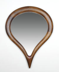Petite Walnut Teardrop Mirror