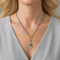 Blue Gemstone Trio Necklace