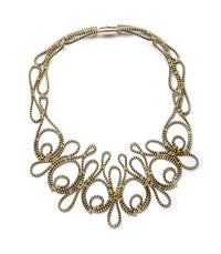 Lace Tiara Zipper Necklace III
