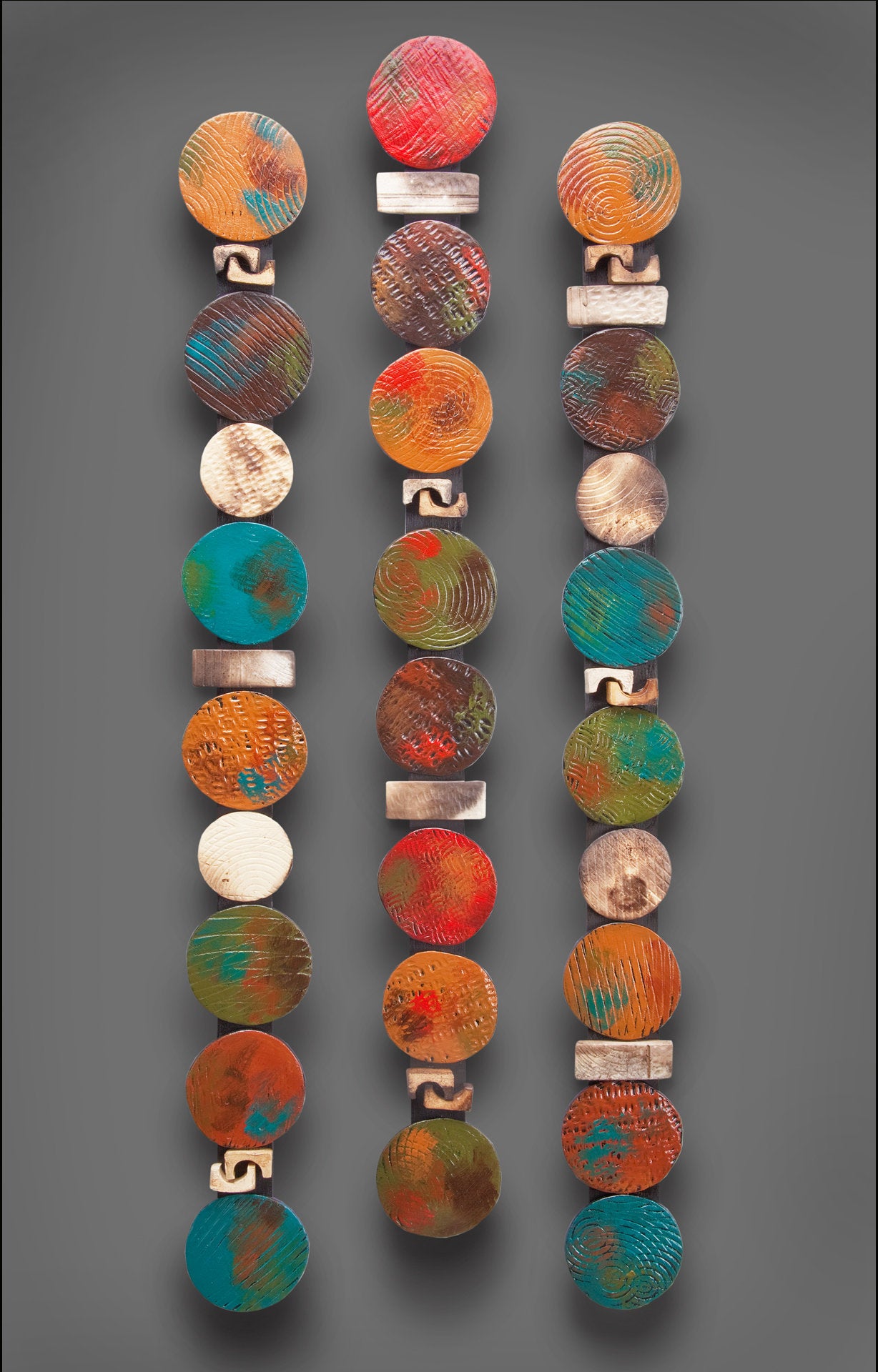 Circle Sticks in Teal and Red