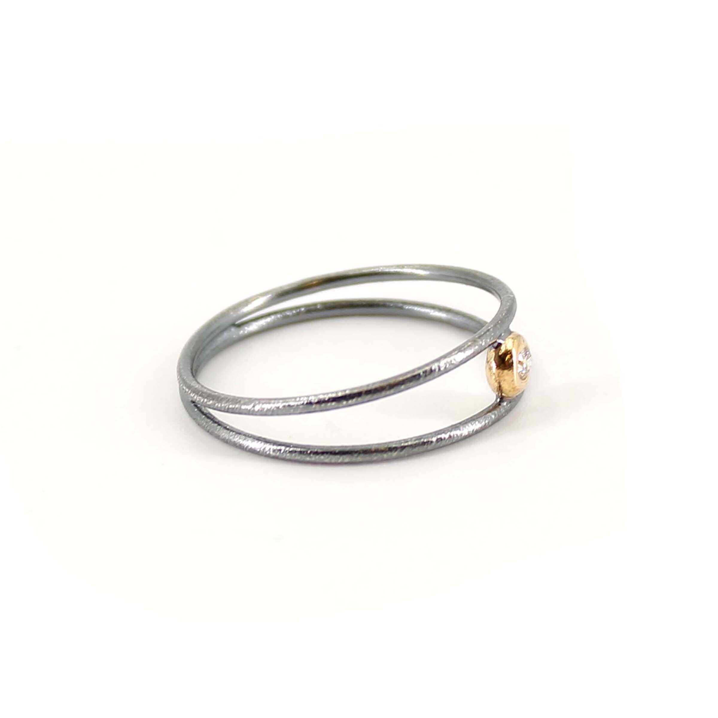 Double Band Diamond Ring