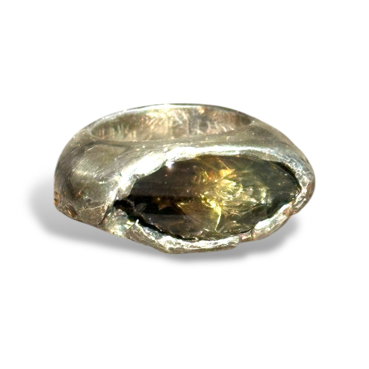 Carved Sculptural Tourmaline Ring
