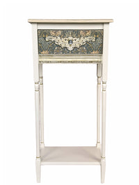 Floral Nouveau Side Table in Ivory