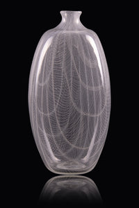 White Oval Woven Vase