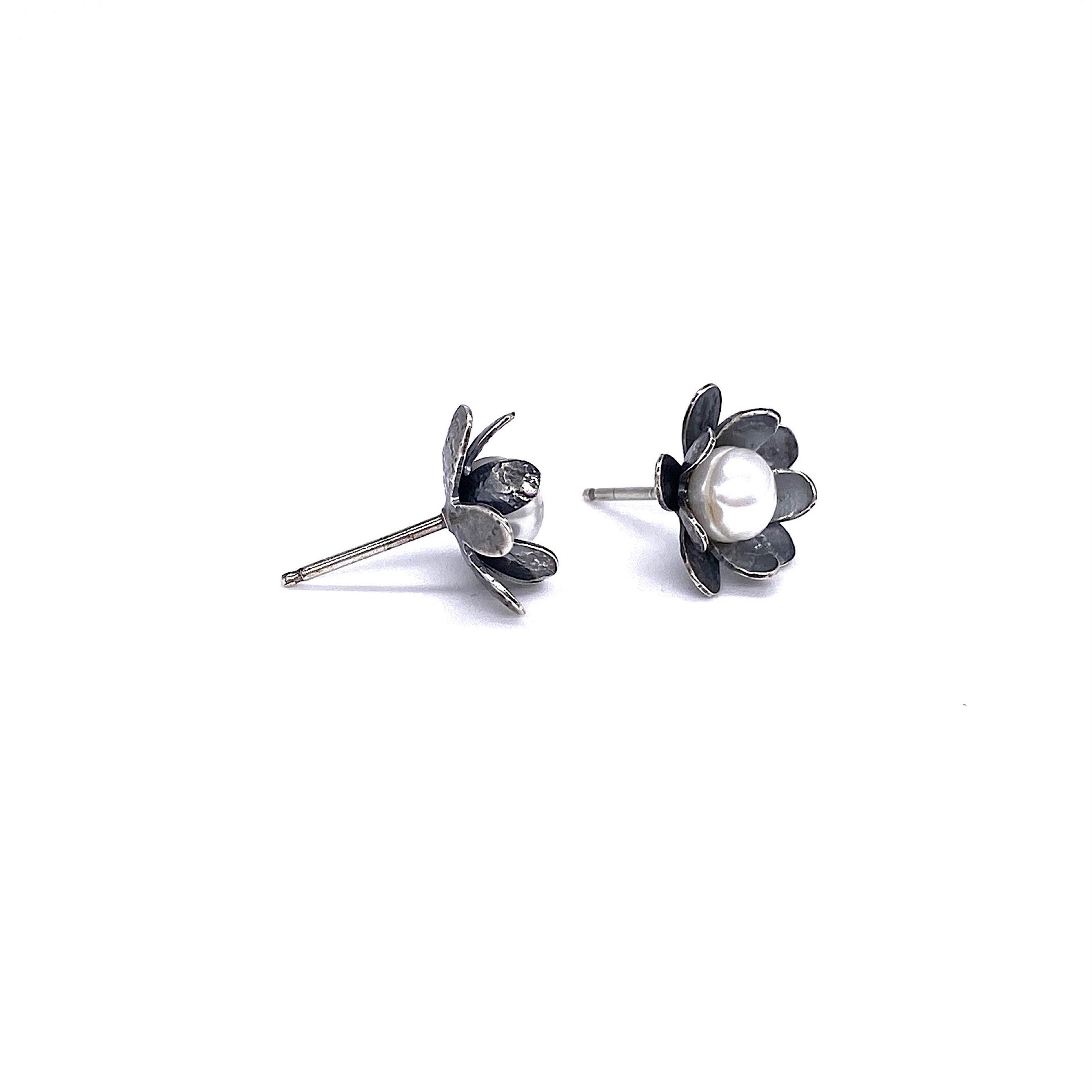 Rosy Blossom Stud Earrings