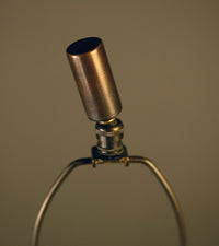 Vibrant Silk and Copper Table Lamp