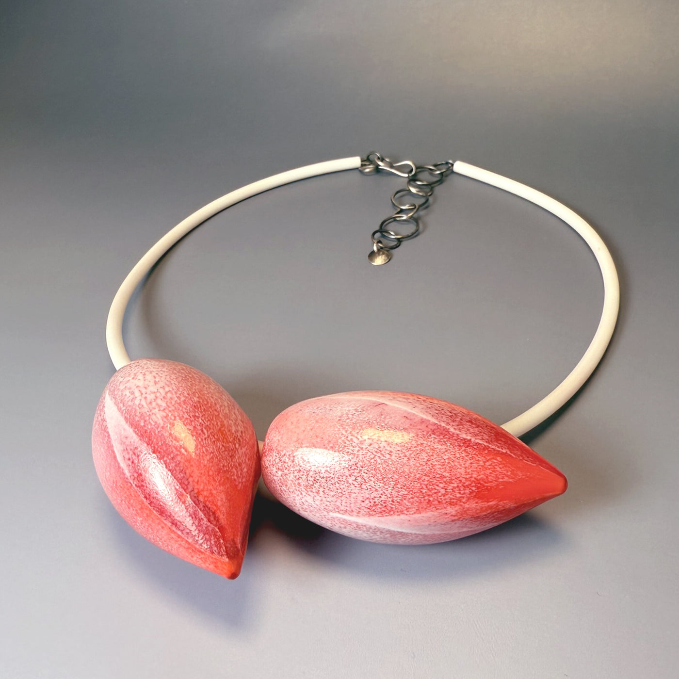 Red Floral Bud Necklace