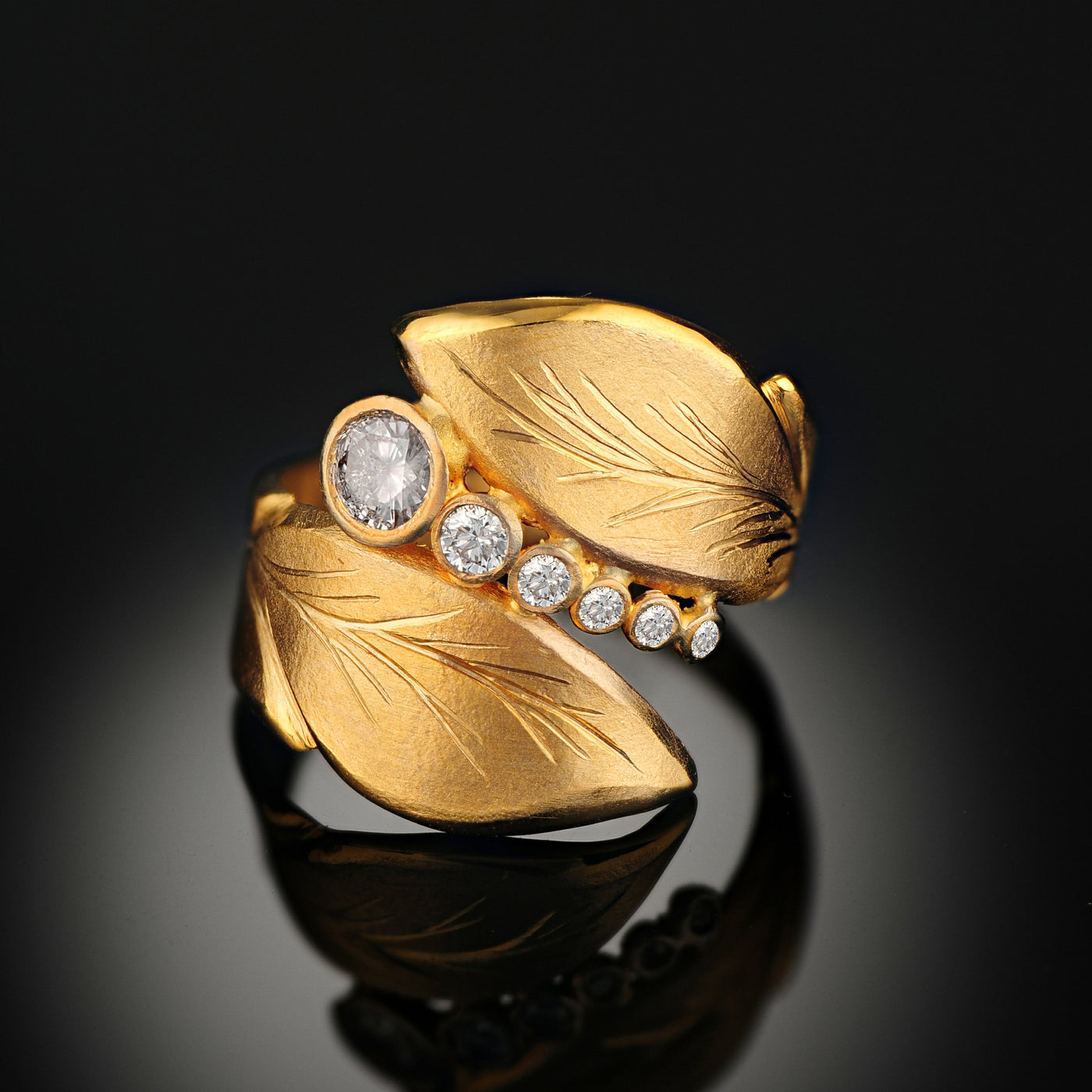 Leaf Diamonds Ring
