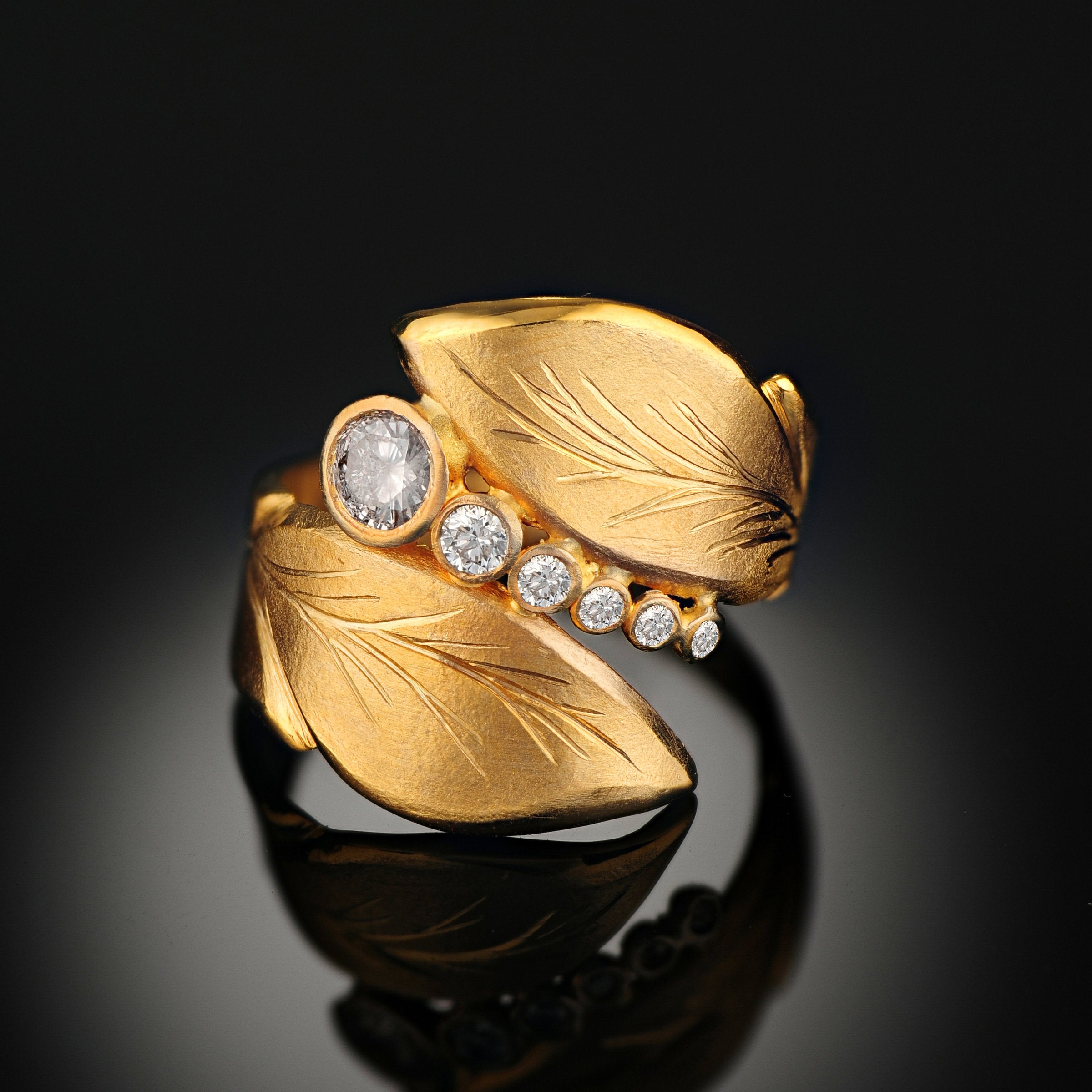 Leaf Diamonds Ring