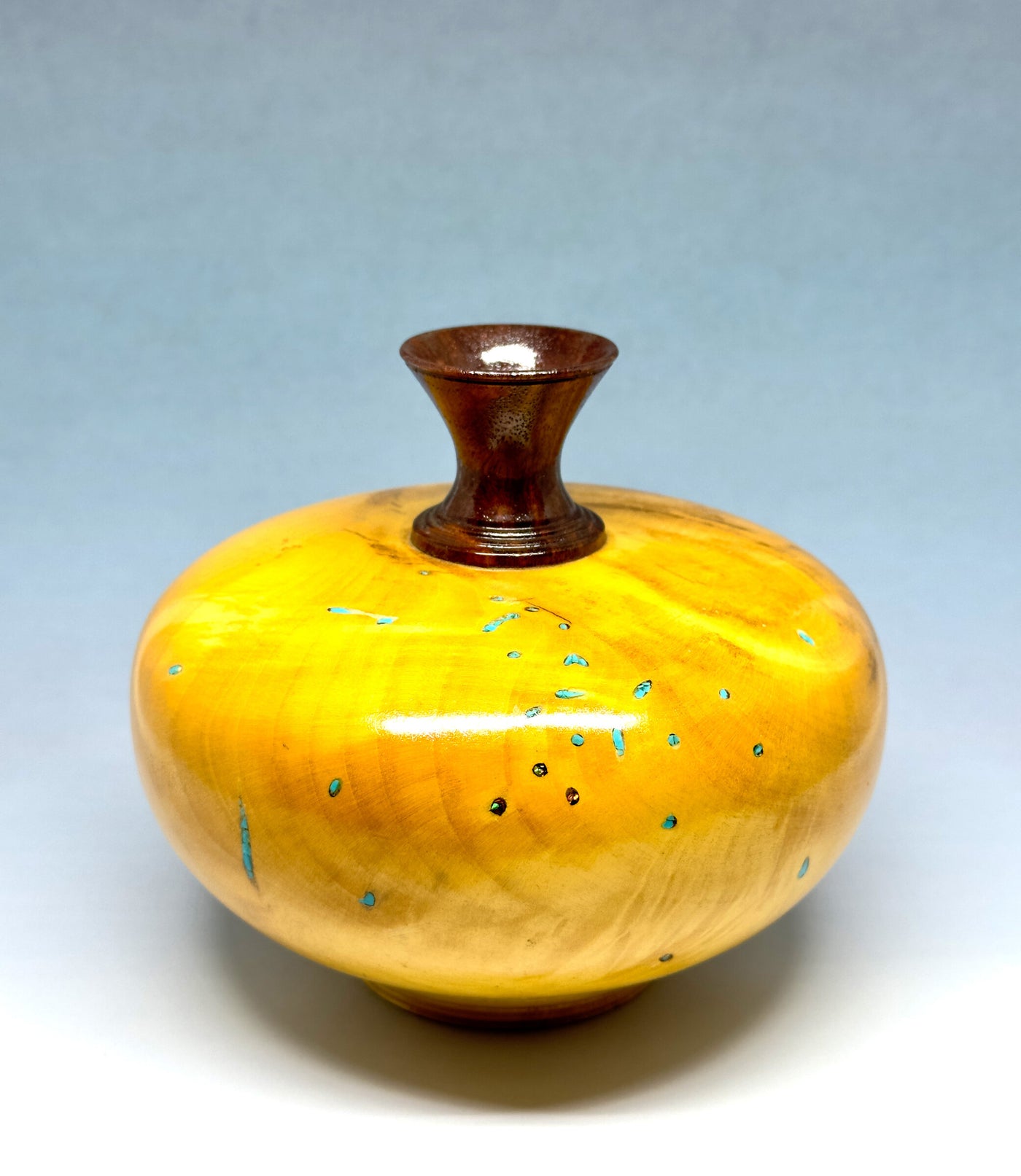 Spalted Buckeye vase front