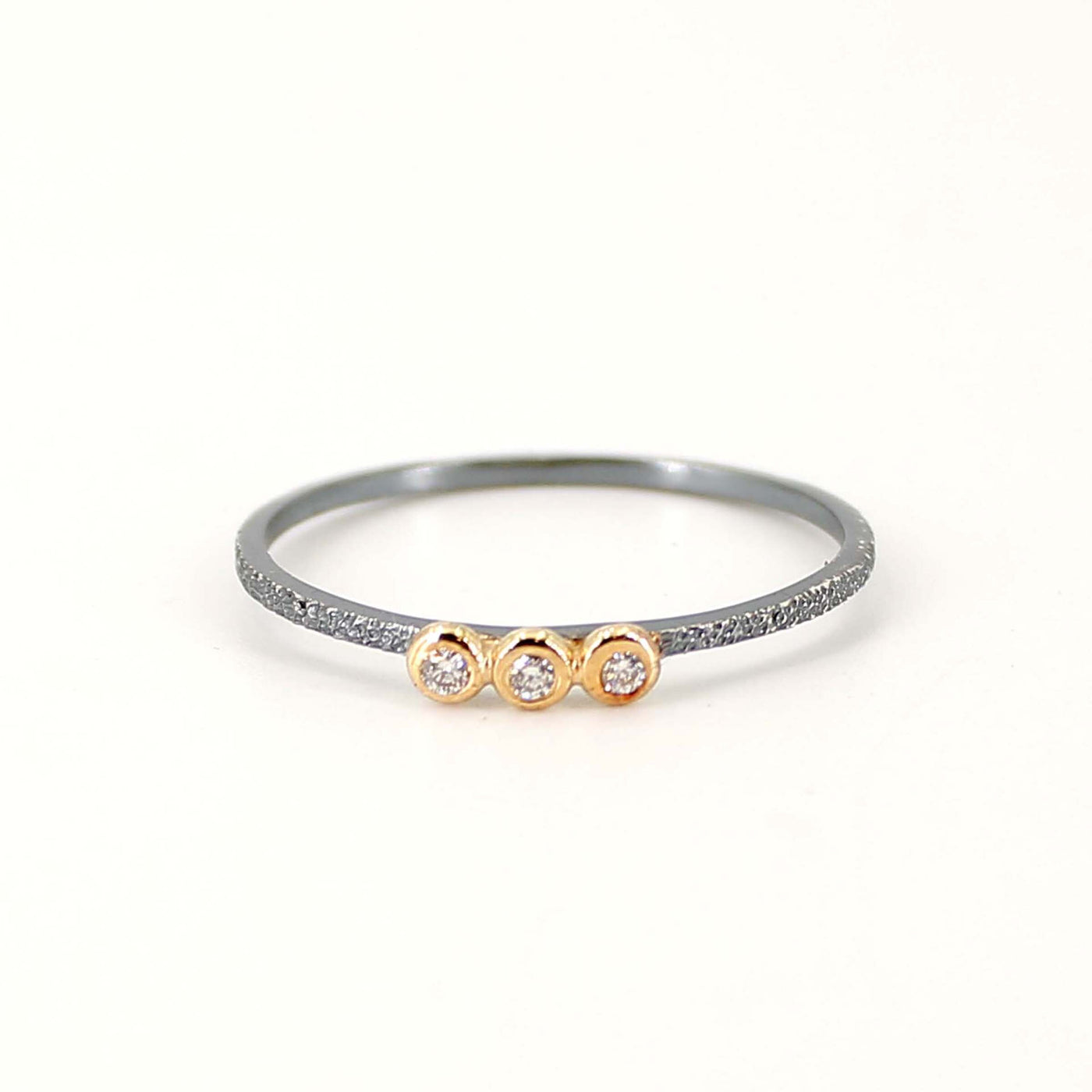 Triple Diamond Stacking Ring
