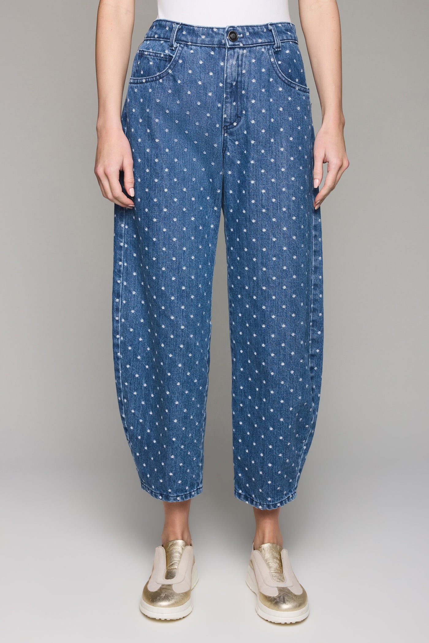Moon Dot Barrel Jean