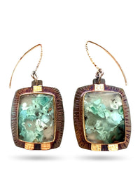 Mystery Blue Flowers Earrings