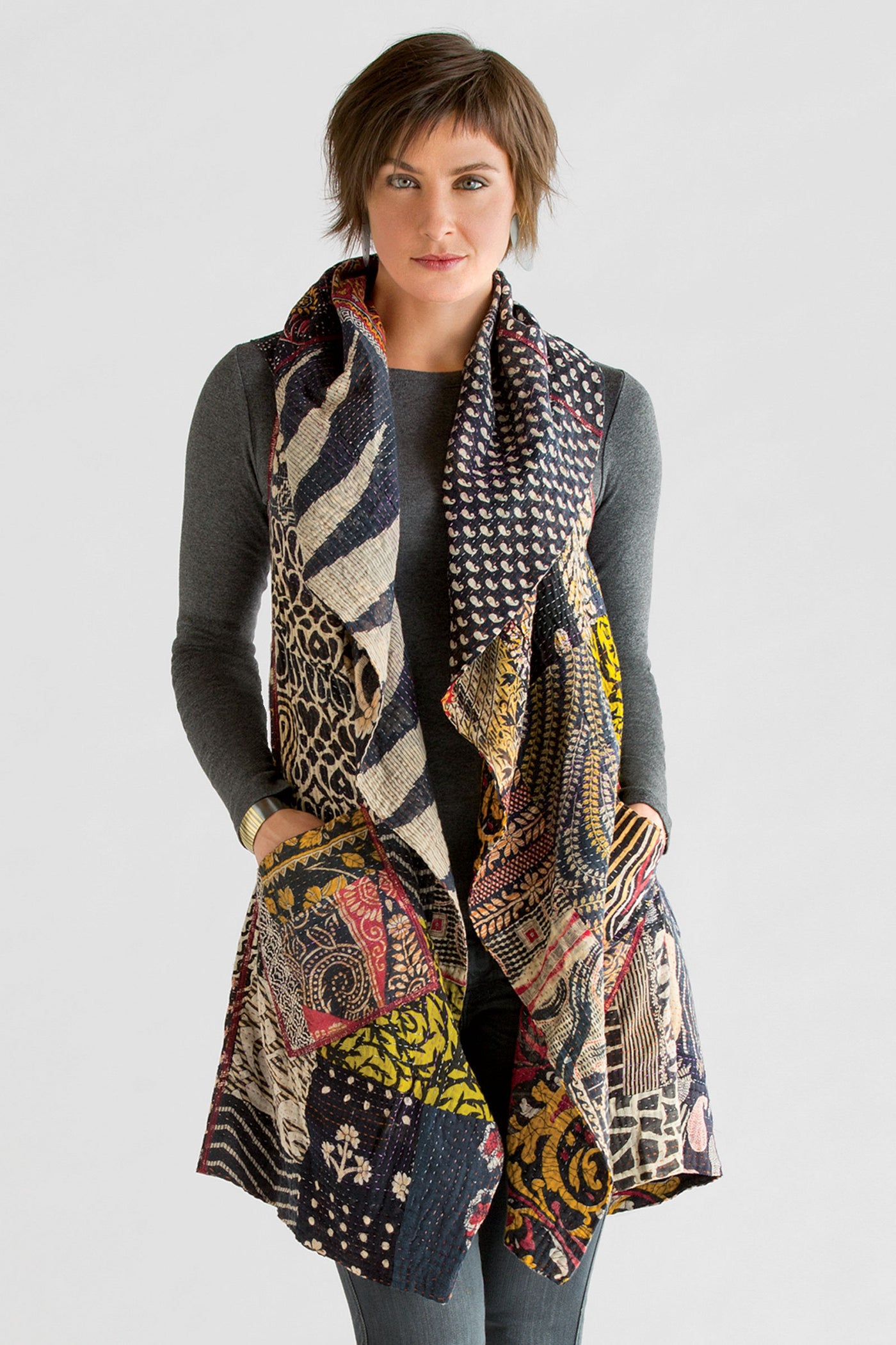 Kantha Patchwork Vest
