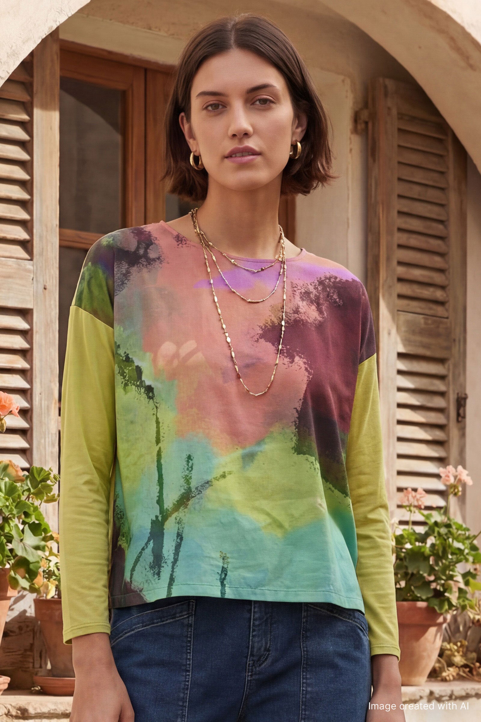 Mixed Media Melange Shirt