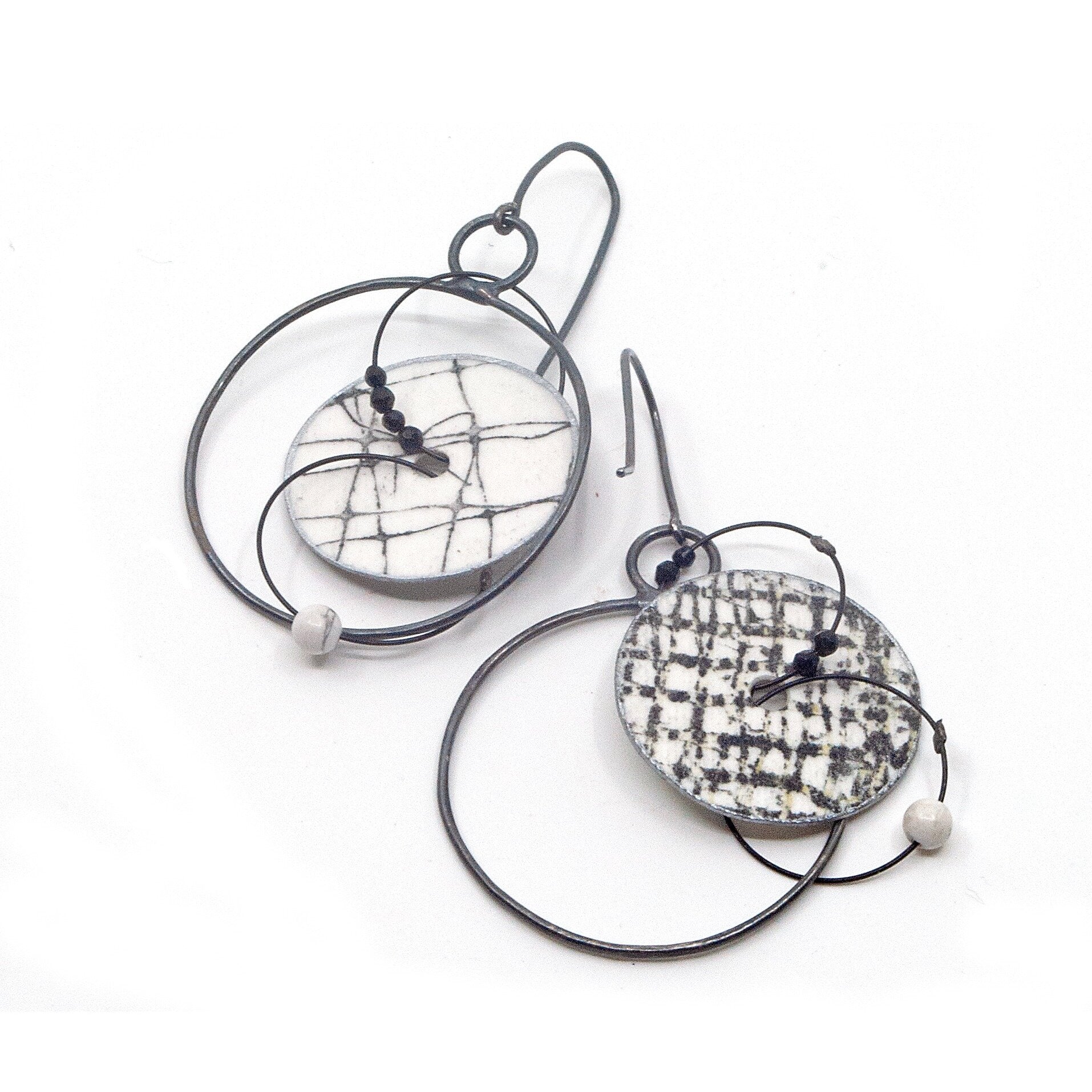 Printmaker's Paper Disk Earrings