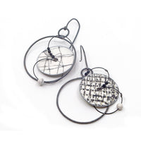 Printmaker's Paper Disk Earrings