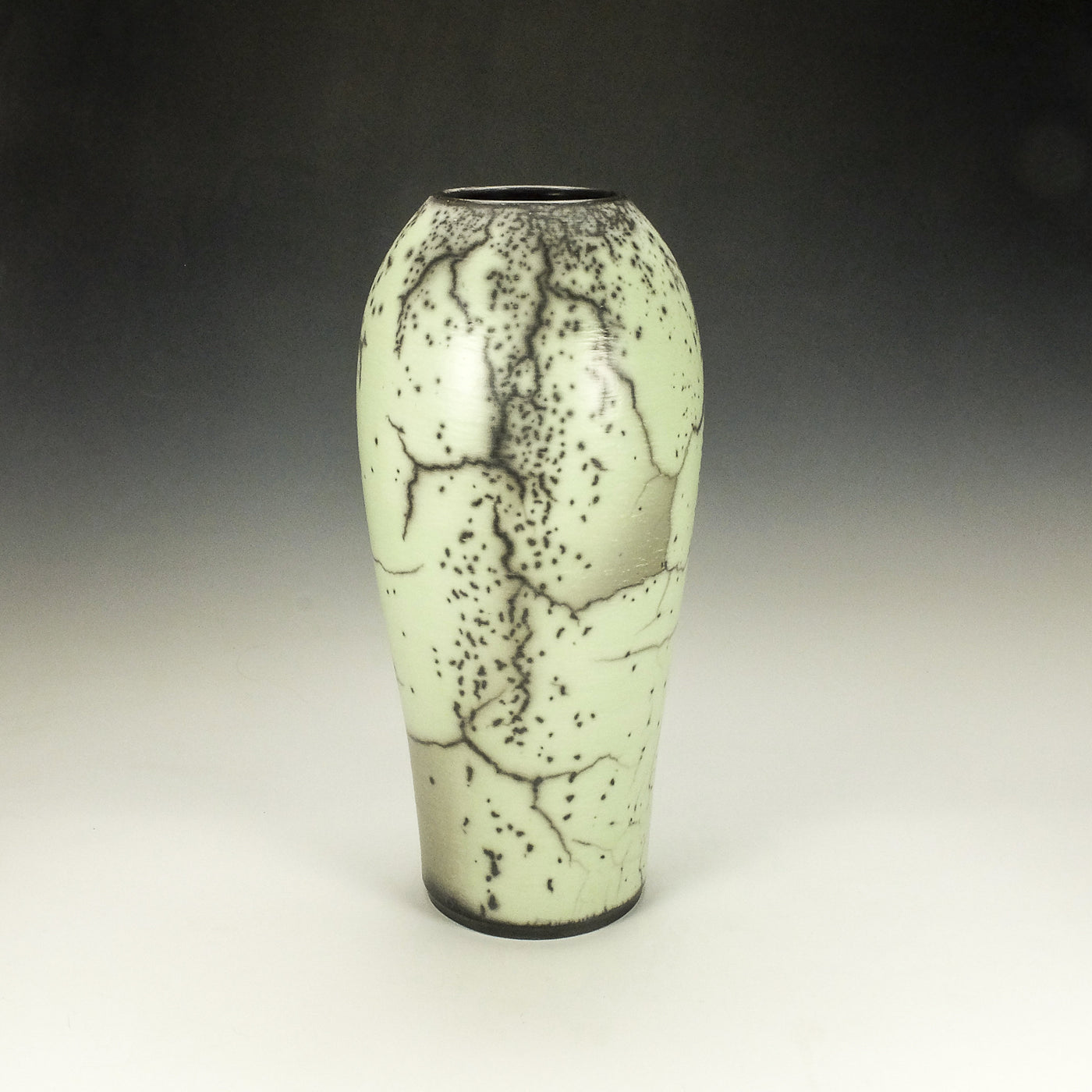 Green Naked Raku Pottery