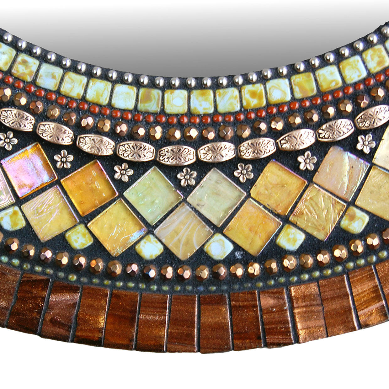 Golden Bronze Mosaic Mirror