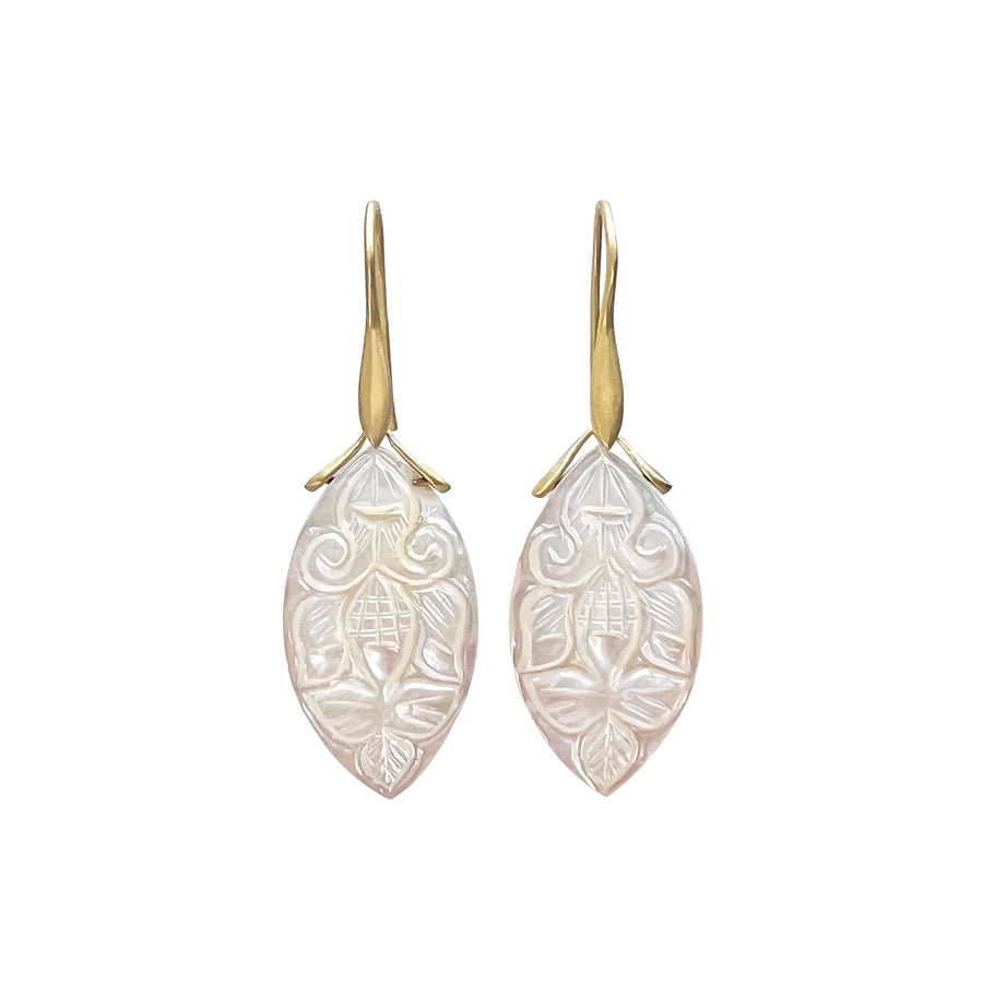 Mother-of-Pearl Marquise Trapeze Earrings