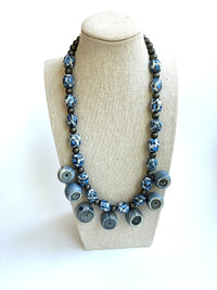 Bone Bead Drops Necklace
