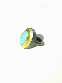 Carved Oval Portrait Ring