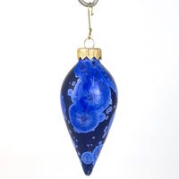 Crystalline Tear Ornament, Cobalt Ocean