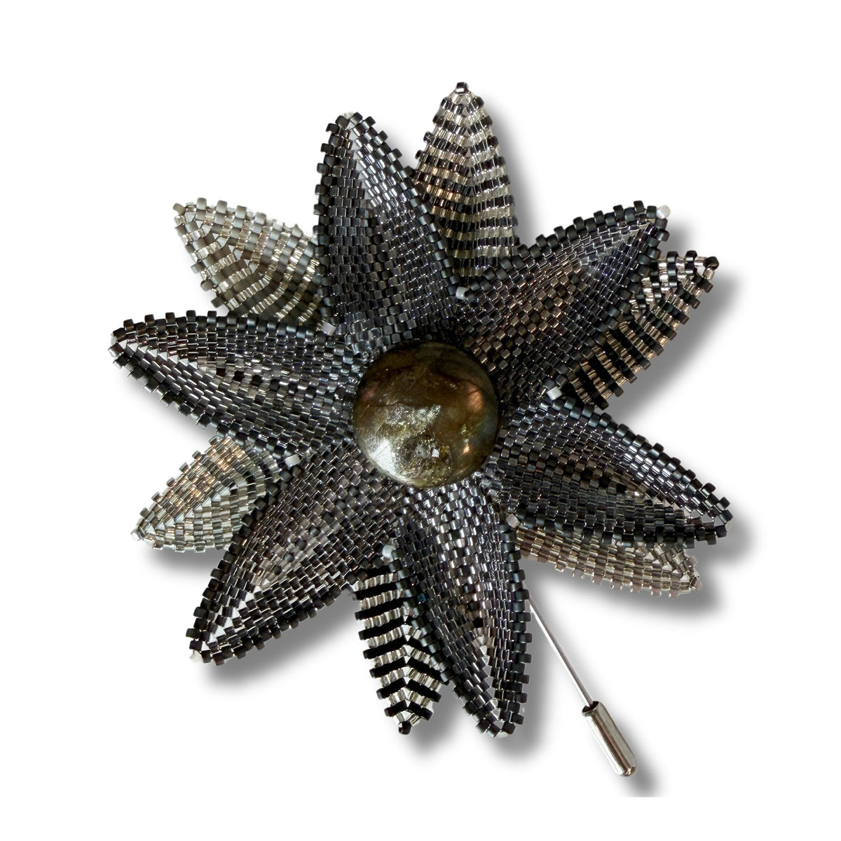 Cashmere Frost Double Flower Brooch