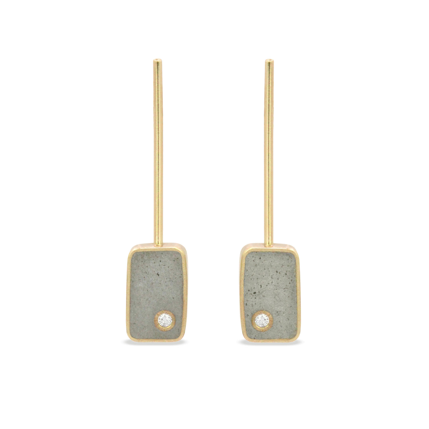 14k yellow gold and gray concrete