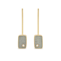 14k yellow gold and gray concrete