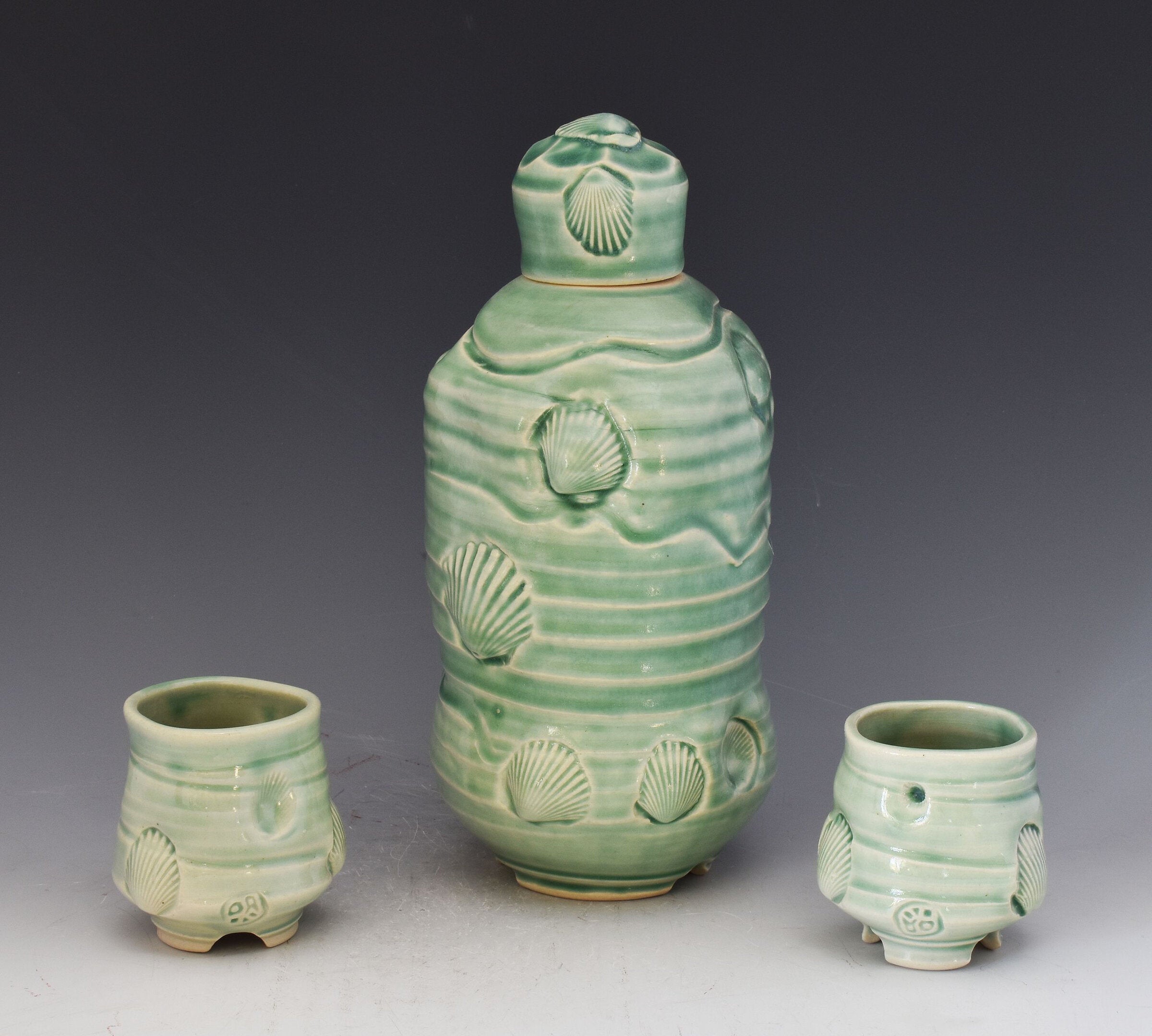Porcelain Decanter and Cup Set I