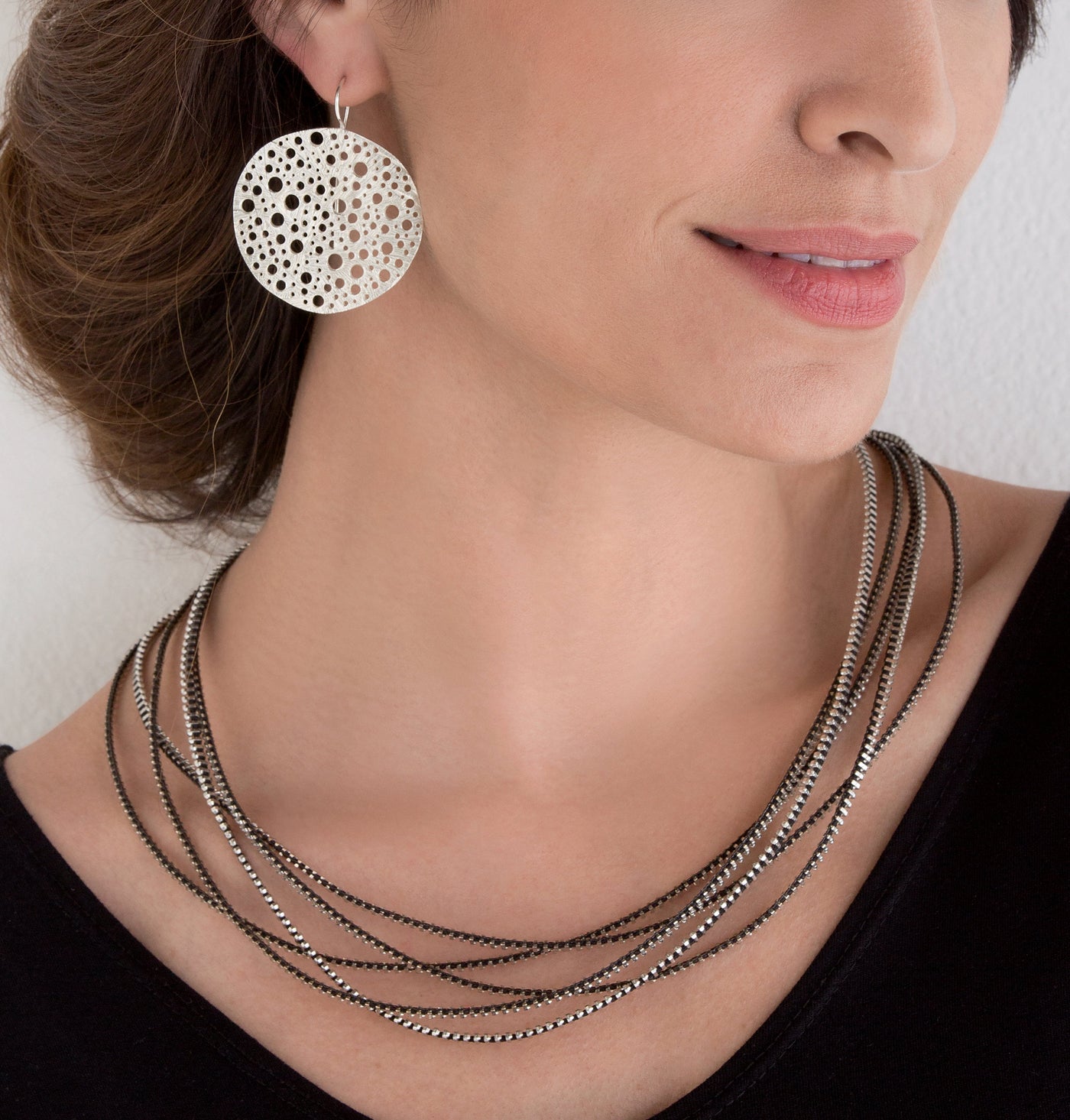 Round Siv Earring
