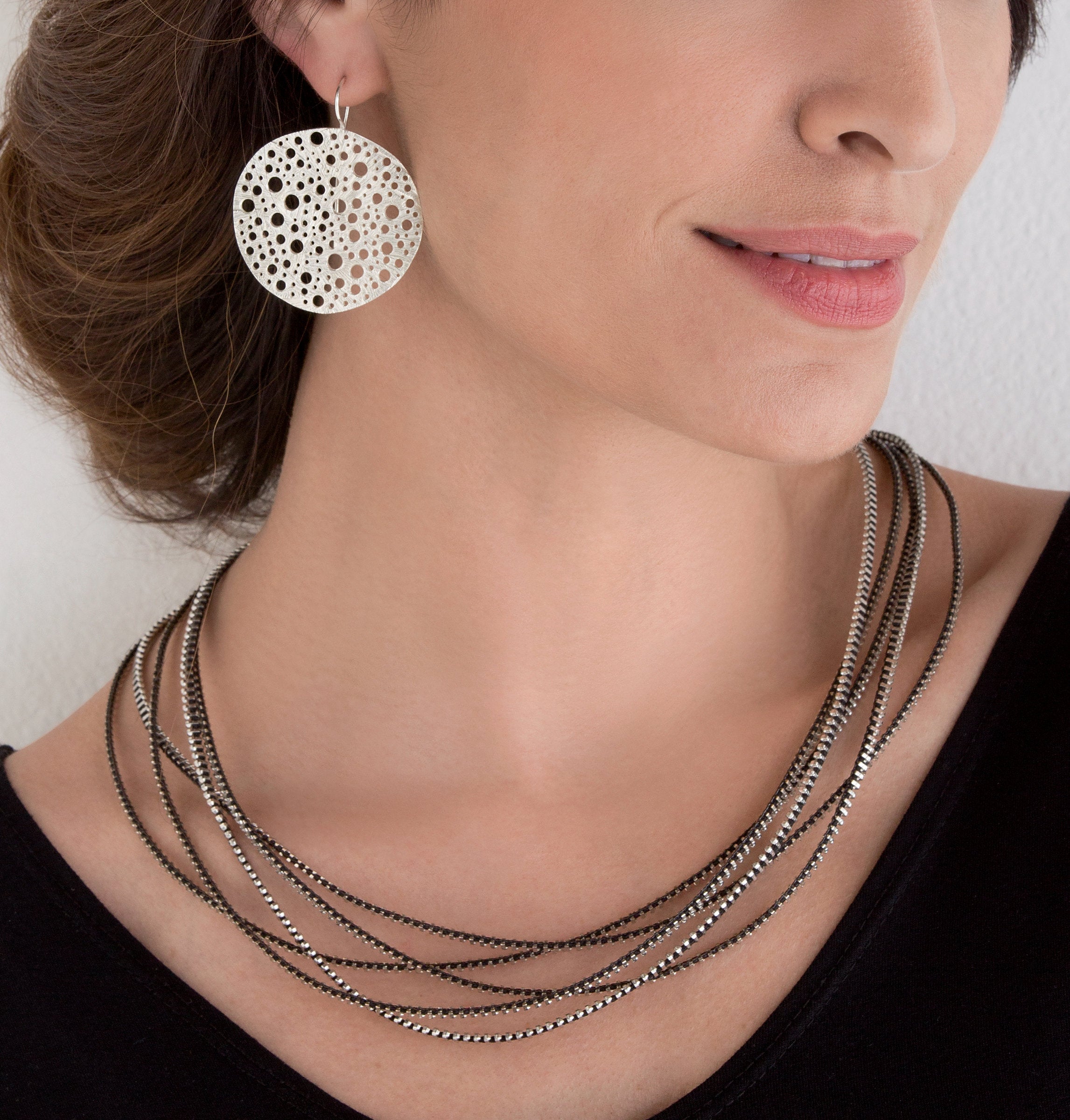 Round Siv Earring