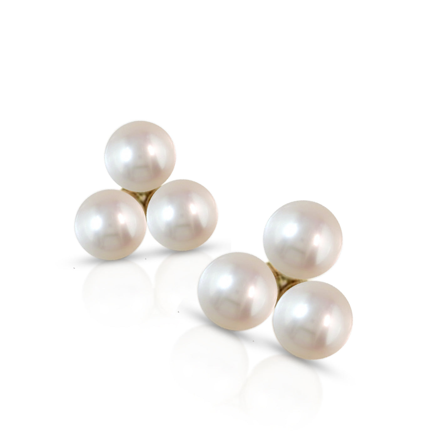 Three Pearl Earrings