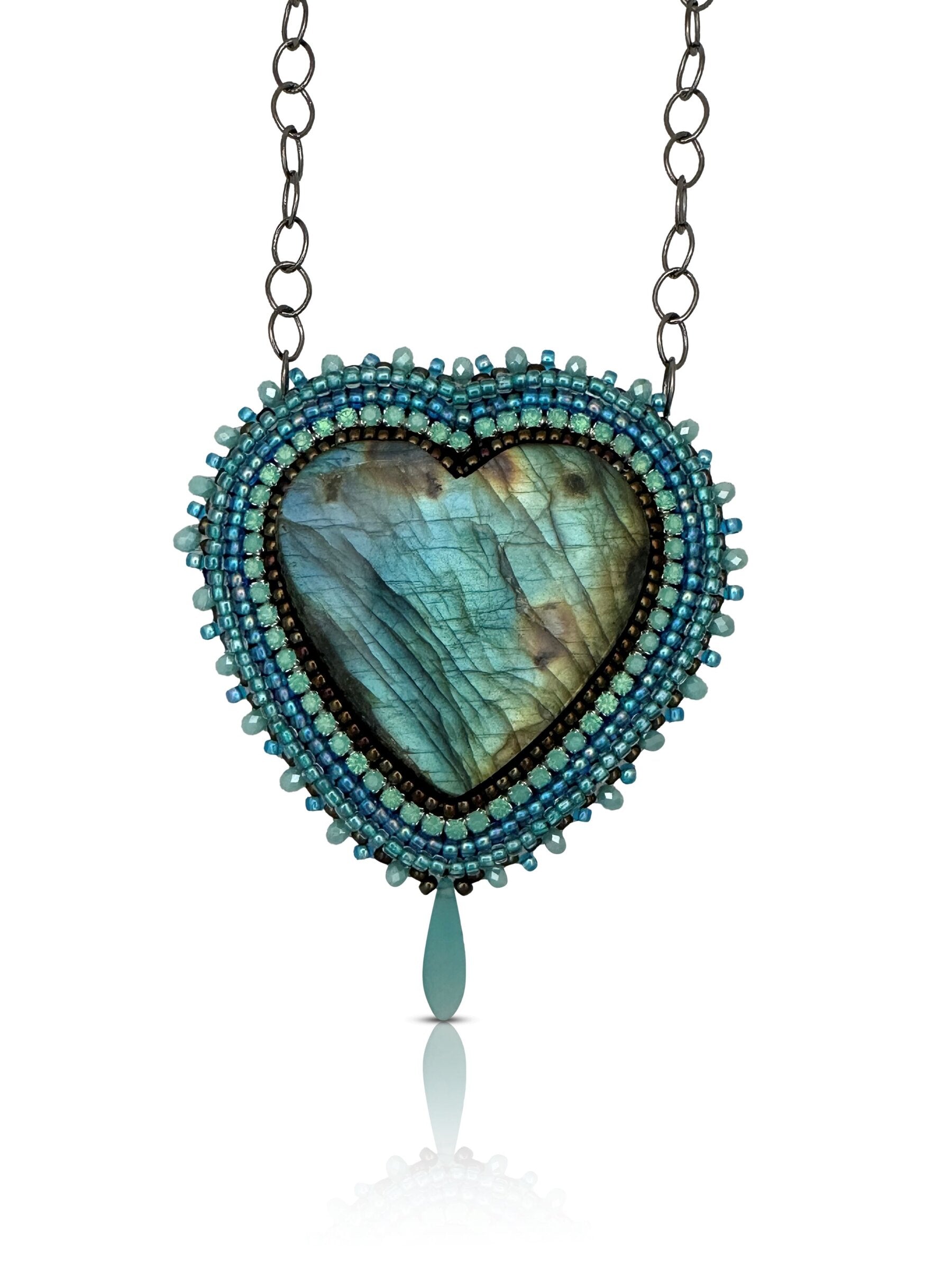 Labradorite Heart Pendant No. 10
