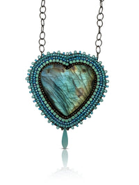 Labradorite Heart Pendant No. 10