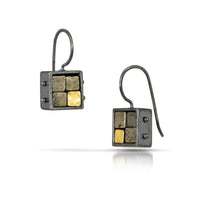 Carved Square Grid Earrings