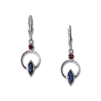 iolite with garnet accent