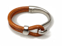 Orange/Silver Hook & Slide Bracelet