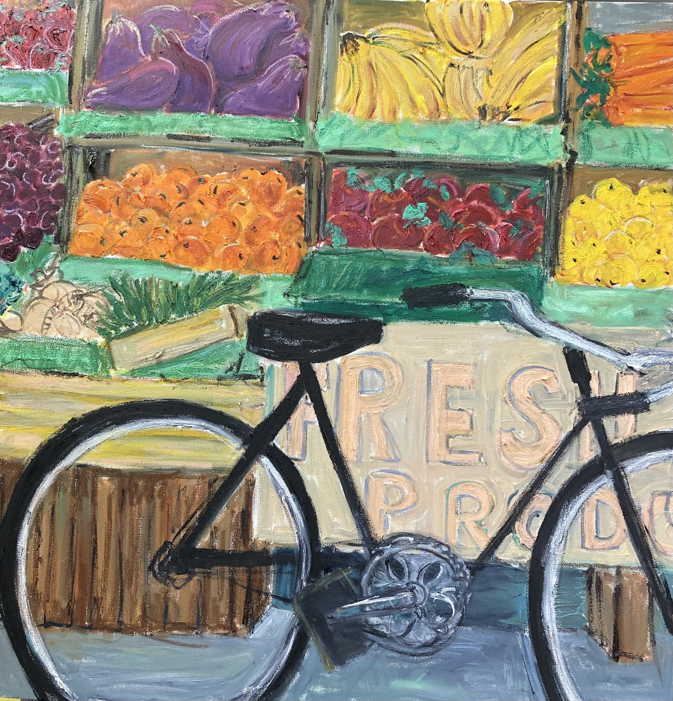 Bicycle at Produce Stand