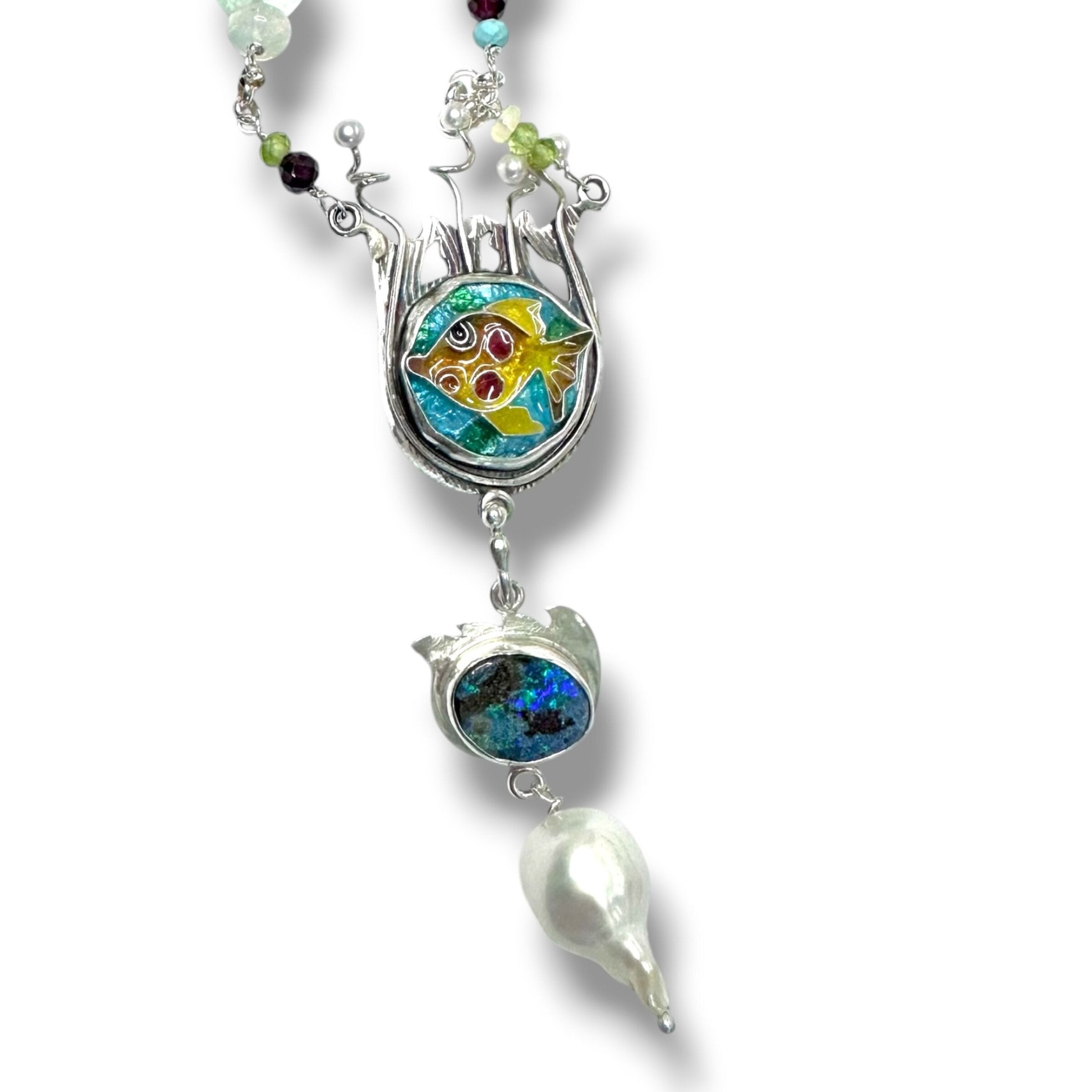 Polka Dot Fish Necklace