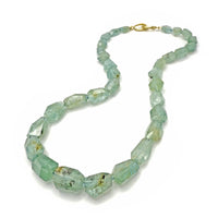 Seafoam Aquamarine Chiseled Candy Necklace