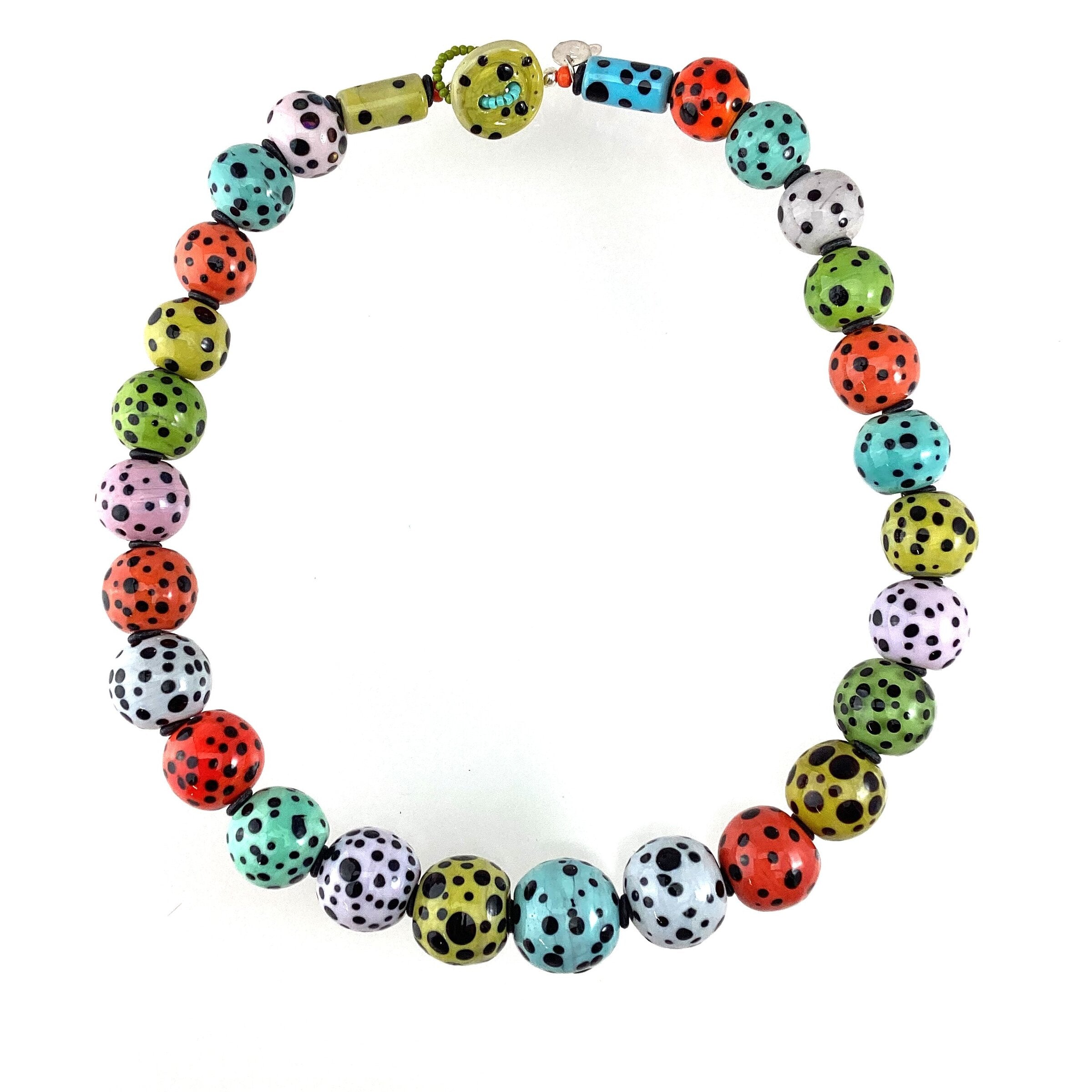 Vivid Dalmatian Bead Necklace III