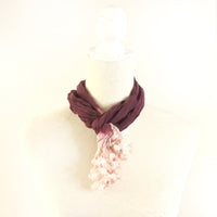 Small Ocean Epidermis Scarf-Burgundy | Photo by Yuh Okano