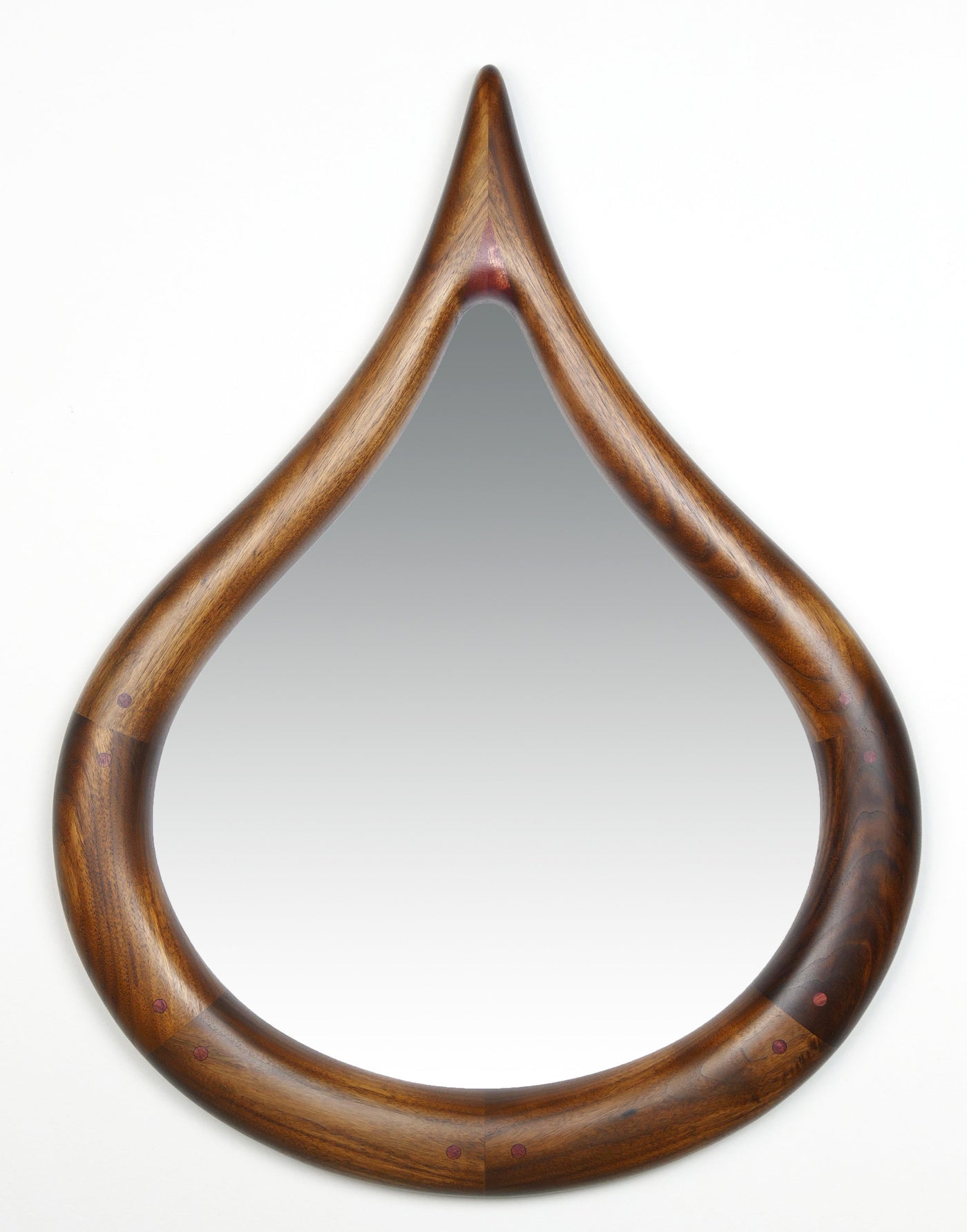 Petite Walnut Teardrop Mirror