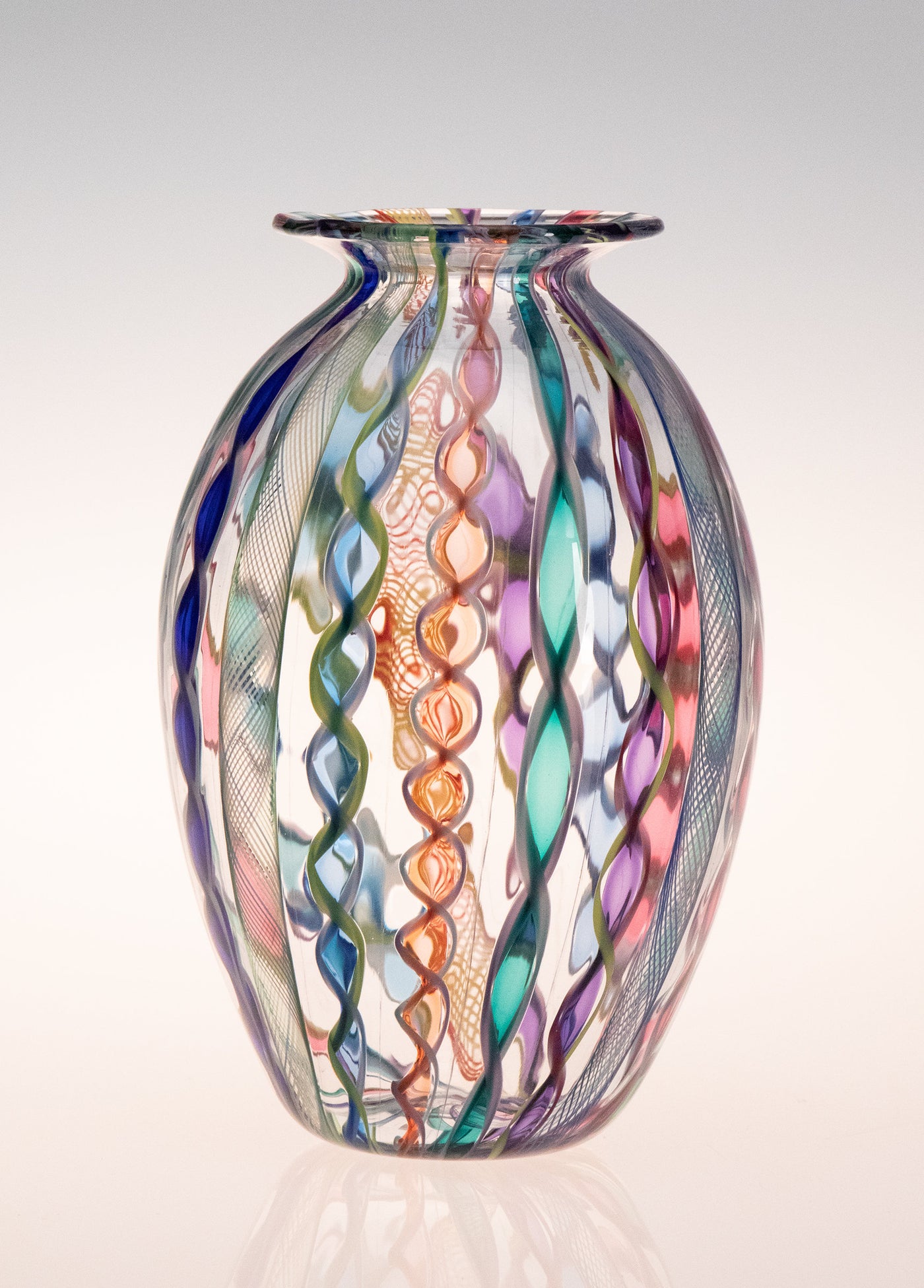 Small Cane Vase with Wide Flare