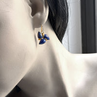 Lapis Herringbone Earrings
