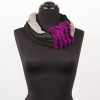 plum, black, and silver