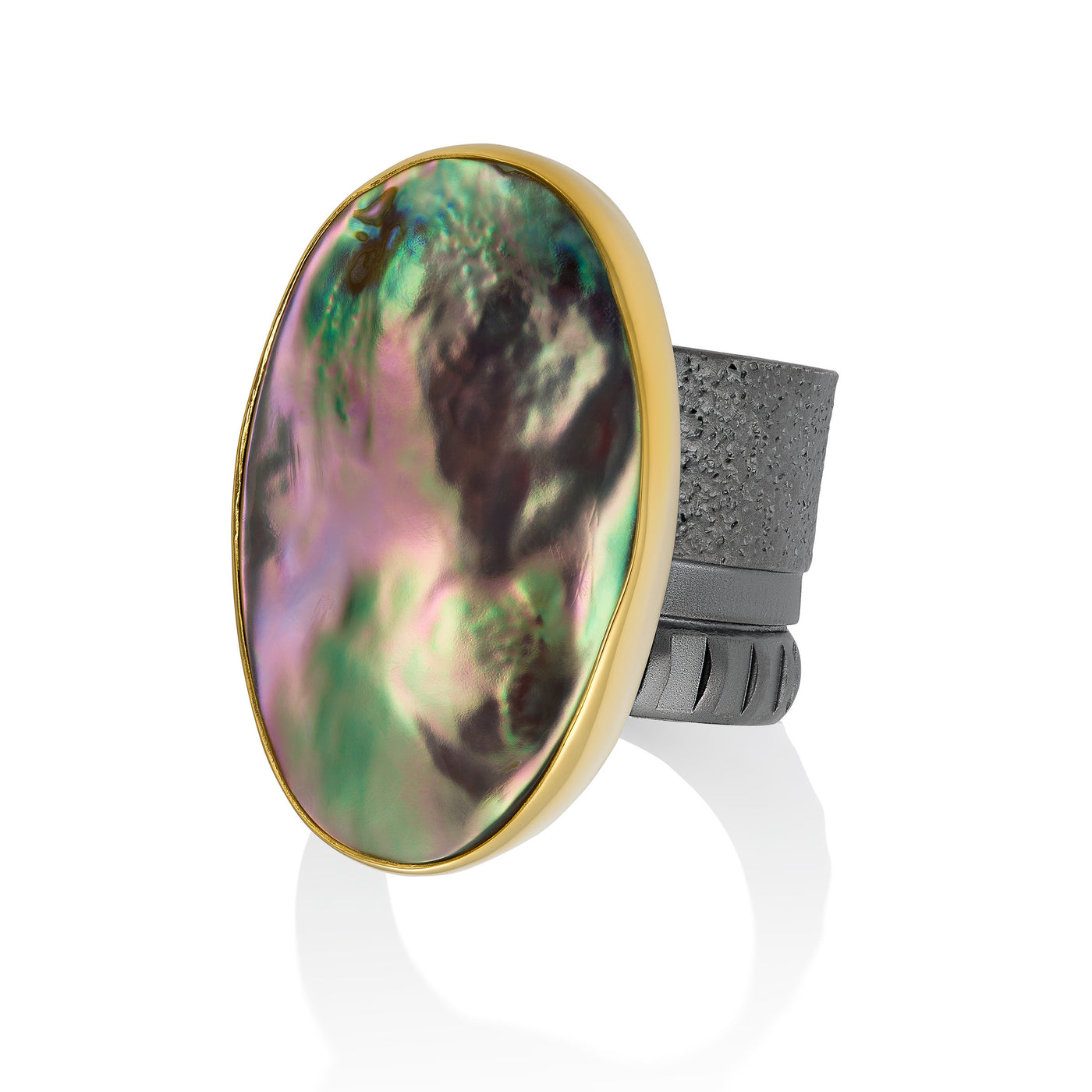 Black Blister Pearl Ring