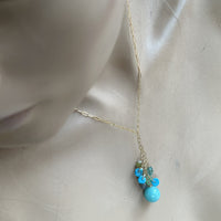 Amazonite Color Block Dangly Necklace